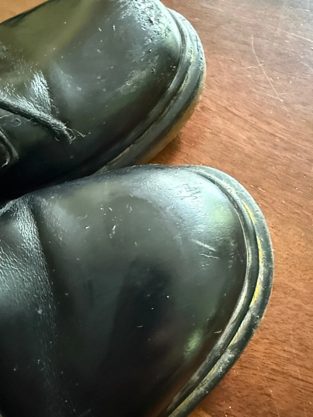 Vintage Dr. Martens Black Leather Lace-Up Ankle Shoes 1461 VTG 7 9 41 - Picture 15 of 17